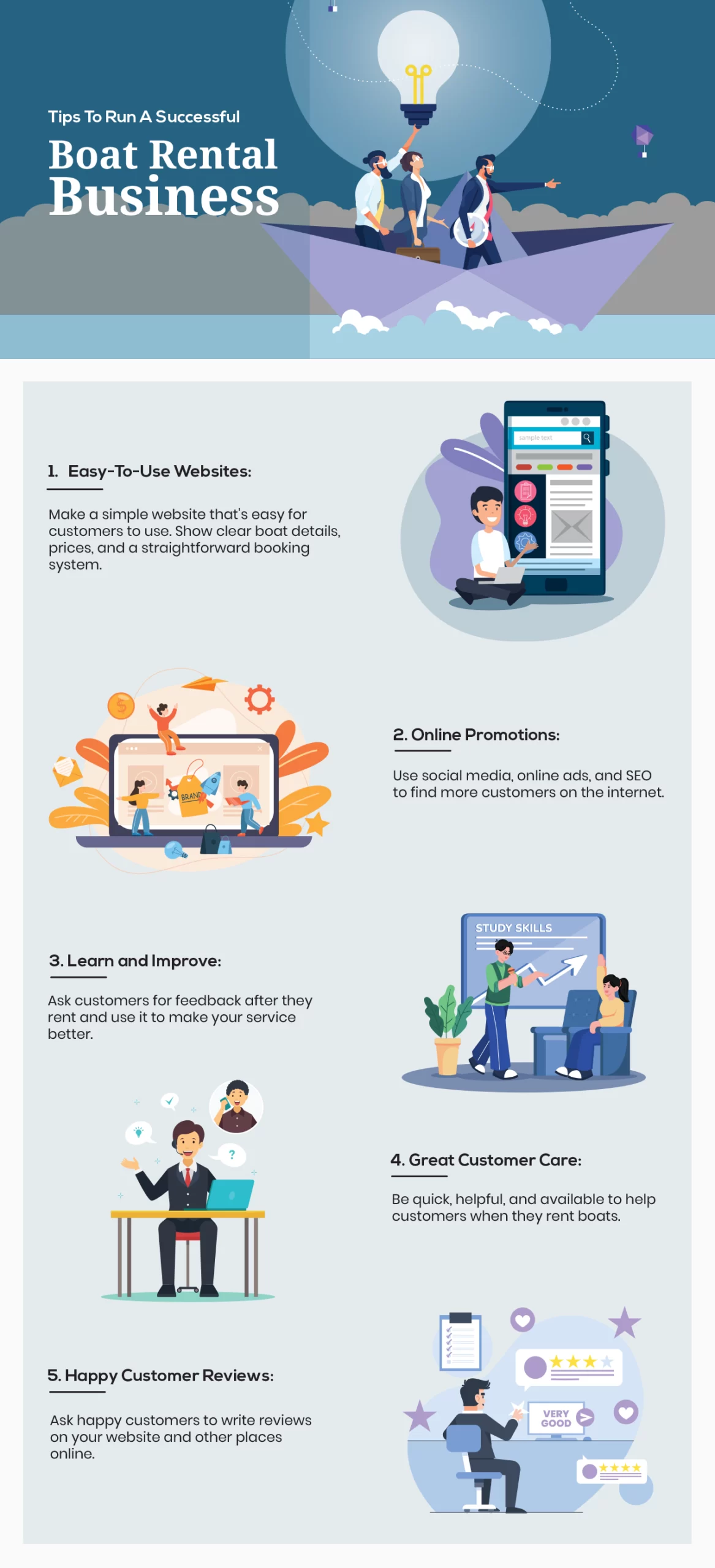 Tips to run a successful boat rental business